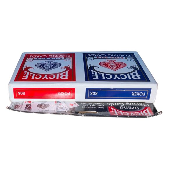 Bicycle Rider Back 808 Playing Cards Standard Poker Size Red & Blue Decks New Op - Picture 5 of 9